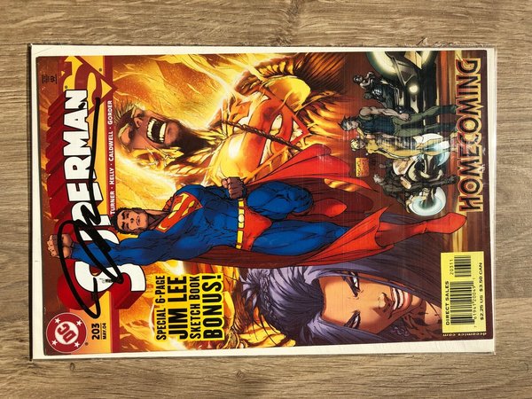 Superman #203 SIGNED by Jim Lee